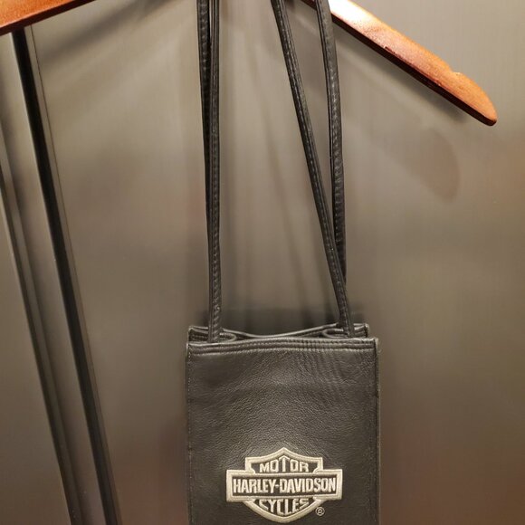 MOTOR HARLEY DAVIDSON CYCLES LEATHER BAG - Picture 1 of 8